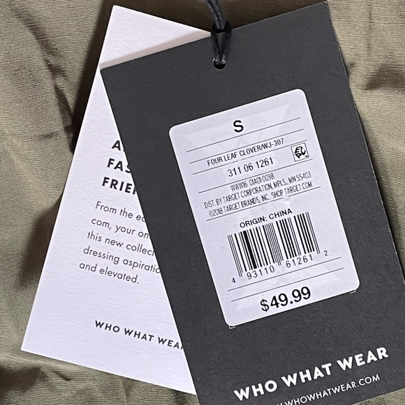 #050,Who What Wear trench jacket, size S, NWT - Picture 3 of 4